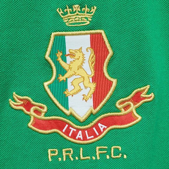 Ralph Lauren Sport Performance Green Polo Shirt Italia Crest Big Pony Size L - Picture 4 of 10